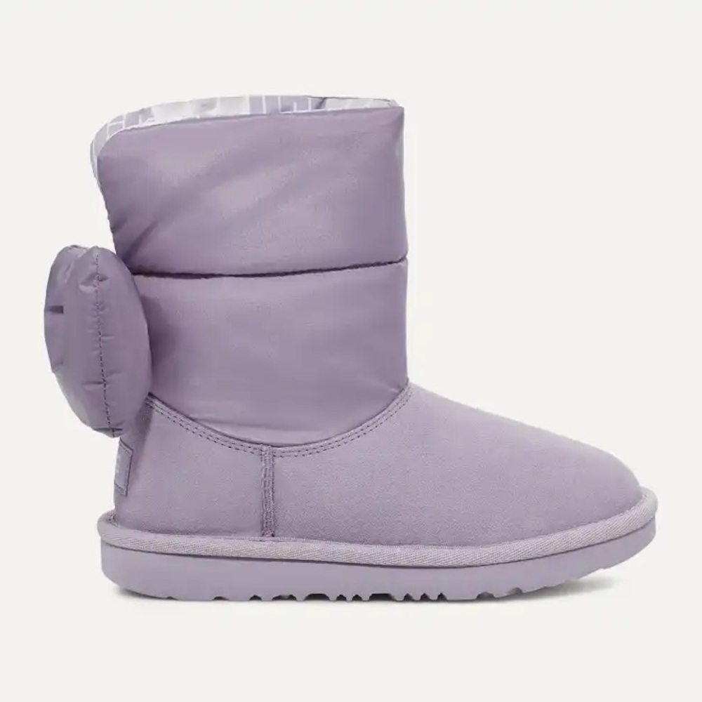 Ugg Bailey Bow Lavender Short Puffer Bow Boot Size 6Y